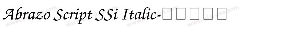 Abrazo Script SSi Italic字体转换